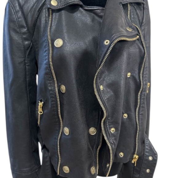 Free People We The Free Vegan Leather Moto Jacket - Picture 4 of 13